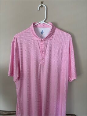 Johnnie-O Pink Micro-Pattern Performance Polo
